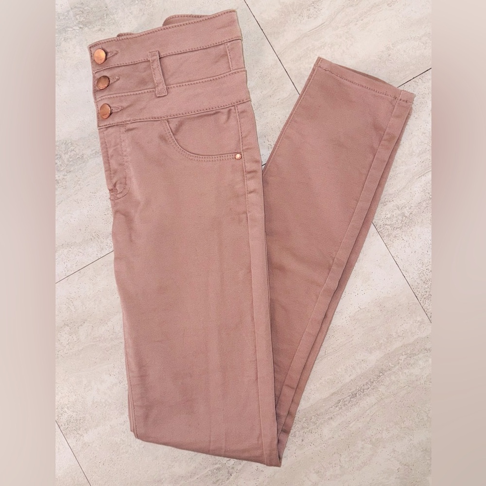 High Waisted 3 Button Jeans
